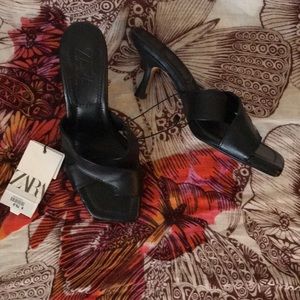 Zara leather sandals.
